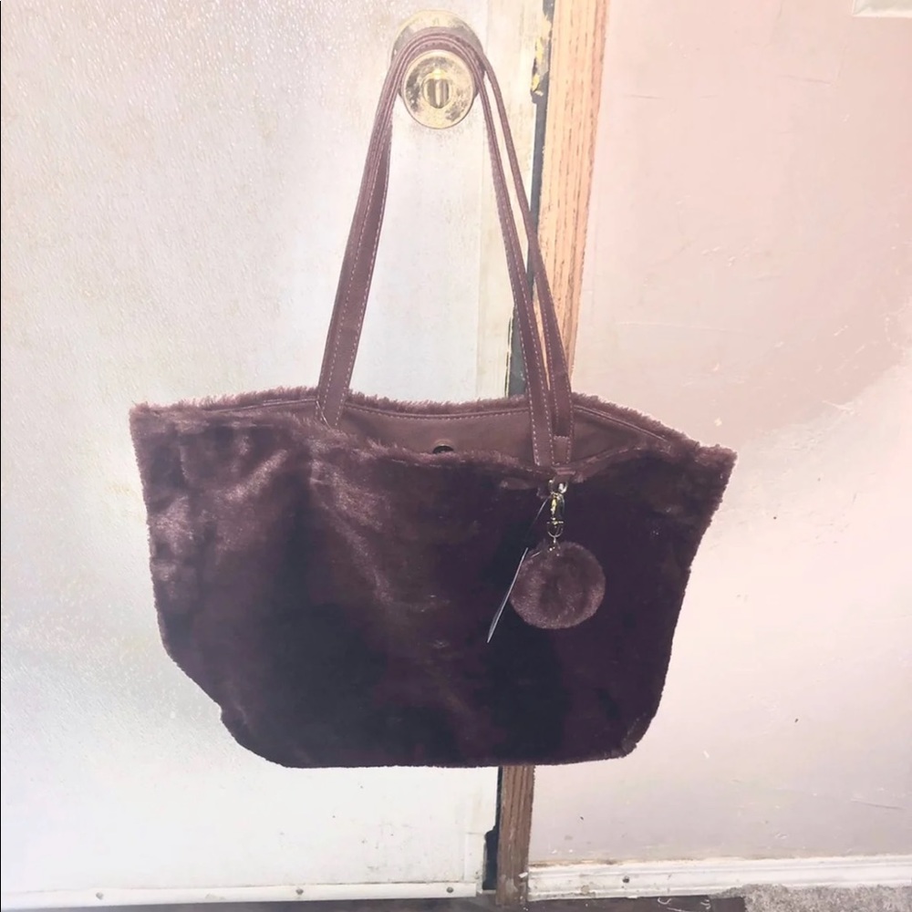 Burgundy tote bag